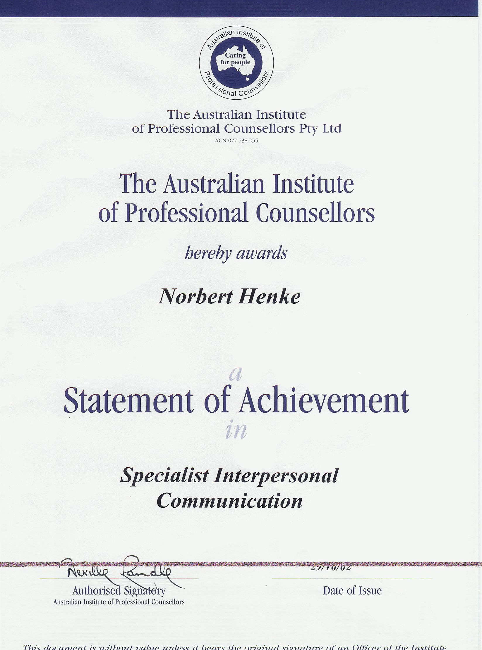 Specialised Interpersonal Communications